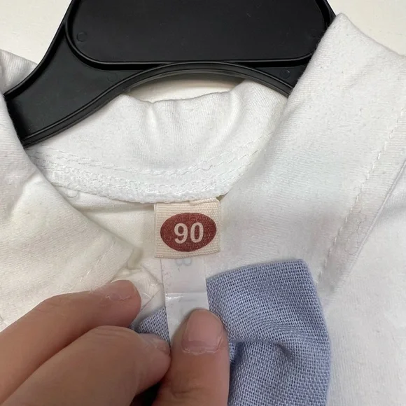 Stylish White and Blue Toddler Outfit sz 12/18M EUC - Picture 5 of 7